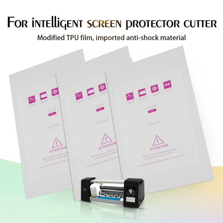 50 PCS F0007 HD TPU Tablet Soft Film Supplies for Protector Cutter, F0007