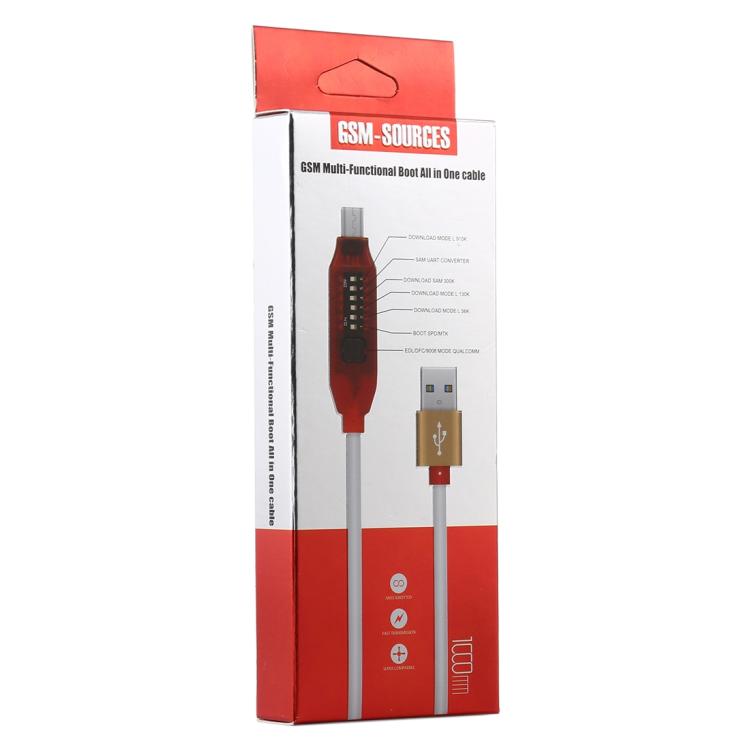 GSM Multi-functional Boot All in One Cable, Random Color Delivery, GSM Boot Cable