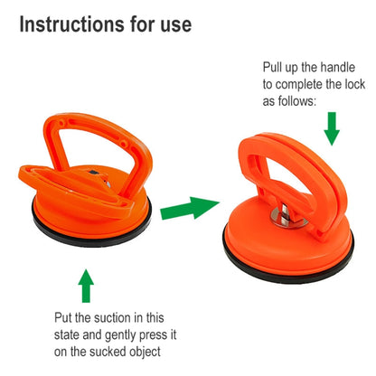 Large Car Dent Repair Puller Suction Cup Bodywork Panel Sucker, Large, Black, Large Orange