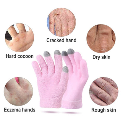 2 PCS Feather Yarn Touch Screen Gloves Outdoor Full Finger Gloves, Feather Yarn