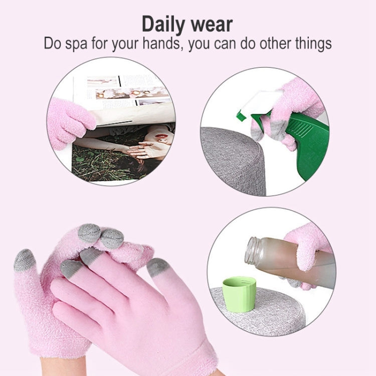 2 PCS Feather Yarn Touch Screen Gloves Outdoor Full Finger Gloves, Feather Yarn
