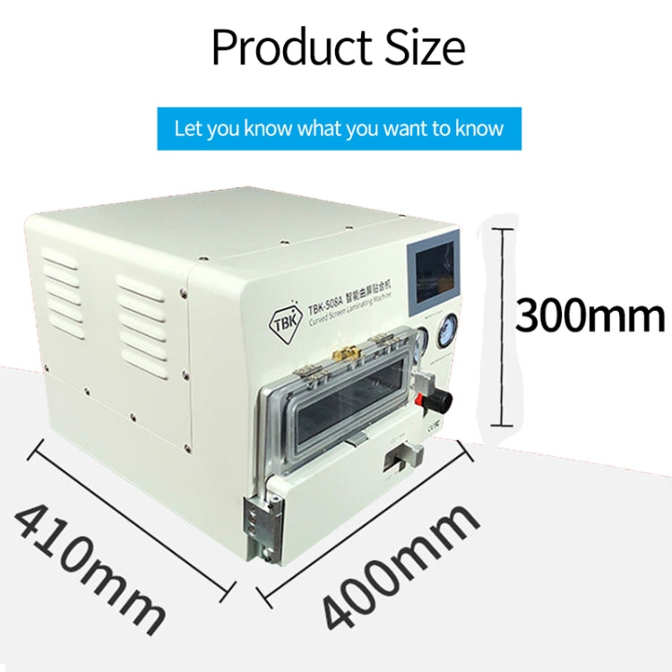TBK TBK508A 14 inch Curved Screen LCD Screen Vacuum Separation OCA Laminating and Debubble Machine with 4 Moulds, TBK-508A