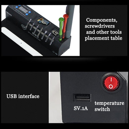 TBK-568R 220V Vacuum LCD Temperature Controller Touch Screen Glass Separator Machine with Multi-function Storage Box, TBK-568R