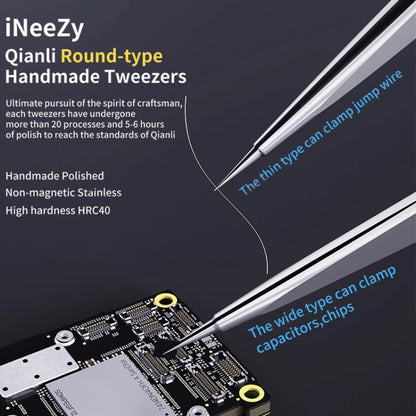 Qianli iNeezy YX-01 Stainless Steel Extra-sharp Thickened Tweezers Pointed Tweezers, YX-01