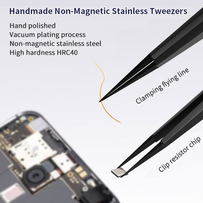 Qianli iNeezy FX-03 Stainless Steel Extra-sharp Thickened Tweezers Pointed Tweezers, Qianli iNeezy FX-03