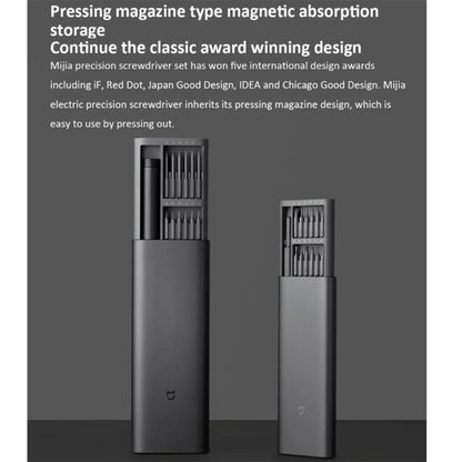 25 in 1 Original Xiaomi Mijia Electric Precision Screwdriver Kit Rechargeable Magnetic Aluminum Case, Mijia 25 in 1