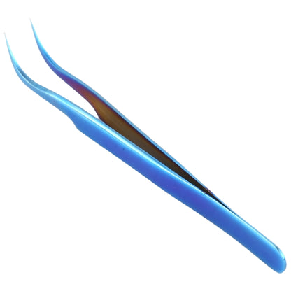 Vetus MCS-15 Bright Blue Curved Tweezers, Vetus MCS-15