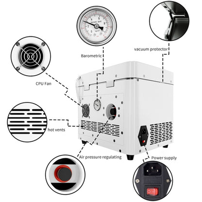 TBK808A Fitting and Defoaming All-in-one OCA Vacuum Laminating Machine, US Plug, TBK808A EU Plug, TBK808A US Plug