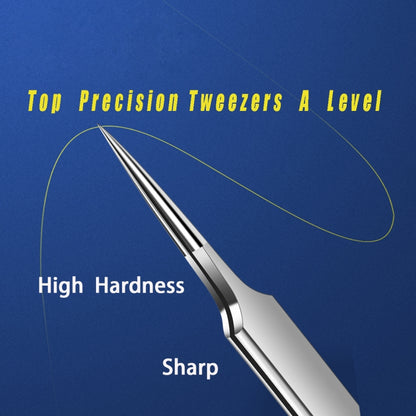Aaa-14 Stainless Steel Ultra Fine High Hardness Tenacity Durable Tweezers, Aaa-14