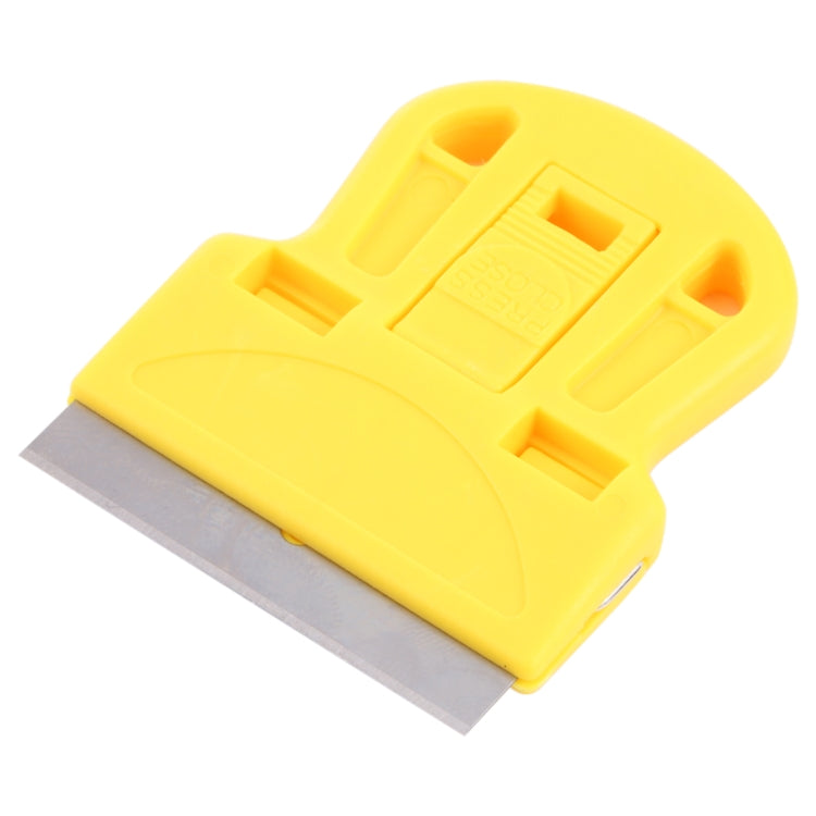 Glue Remover Squeegee Sticker Cleaner Plastic Handle Scraper, Mini Glue Remover Squeegee (Orange), Mini Glue Remover Squeegee(Yellow)