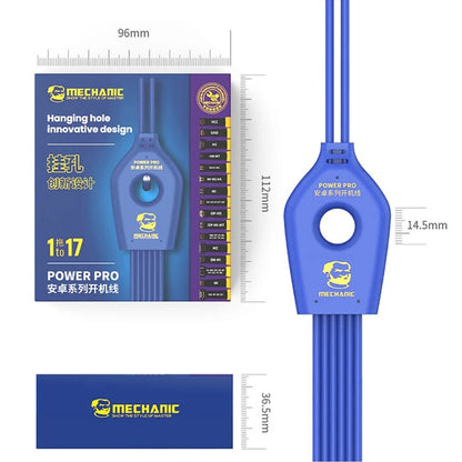 Mechanic Power Pro 17 in 1 Mobile Phone Power Supply Test Cable for Android, Power Pro 17 in 1
