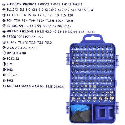115 in 1 Screwdriver Repair Tools Kit, Plastic Handle
