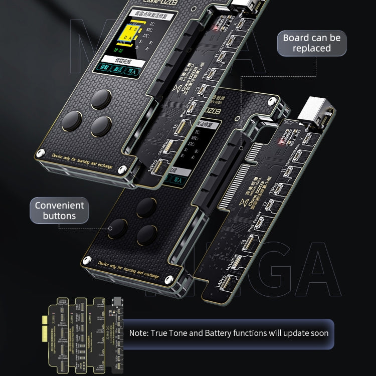 MEGA-IDEA Clone DZ03 Battery Activation & Face ID Dot Matrix Programmer for iPhone 8-14 Pro Max, Plug: US, SPT0648A, SPT0648B
