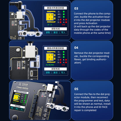 MEGA-IDEA Clone DZ03 Battery Activation & Face ID Dot Matrix Programmer for iPhone 8-14 Pro Max, Plug: US, SPT0648A, SPT0648B