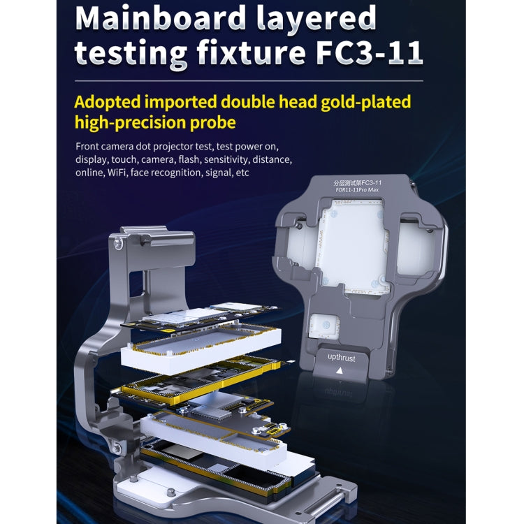 Aixun FC3-11 Mainboard Layered Testing Fixture for iPhone 11/11 Pro/11Pro Max, Aixun FC3-11