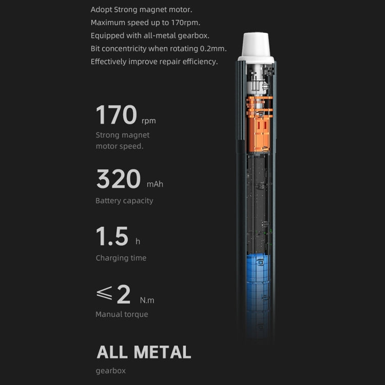 JAKEMY JM-Y05 8 in 1 Type-c Fast Charging Dual Power High Precision Electric Screwdriver, JM- Y05