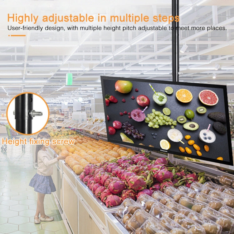 14-42 inch Universal Height & Angle Adjustable Single Screen TV Wall-mounted Ceiling Dual-use Bracket, Retractable Range: 0.5-3m, 14-42 inch