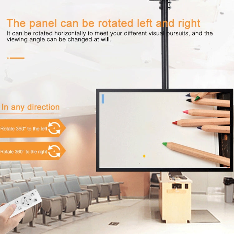 26-60 inch Universal Height & Angle Adjustable Single Screen TV Wall-mounted Ceiling Dual-use Bracket, Retractable Range: 0.5-1m, 26-60 inch