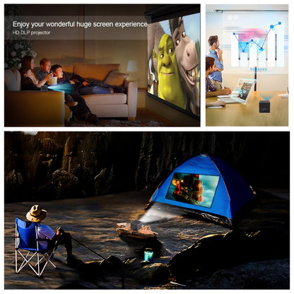 C80 DLP portable HD Projector 120-inch Giant Screen Projector Blu-ray 4K, Android 7.1.2, 2GB + 16GB, US Plug, AU Plug