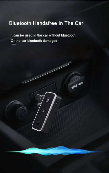 Bluetooth 5.0 audio receiver 3.5AUX car speaker headphones universal one tow two talk, Bluetooth 5.0
