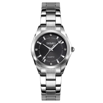 SKmei 1620 Delicate Rhinestone Creative Casual Waterproof Quartz Women Watch Steel Strap Watch