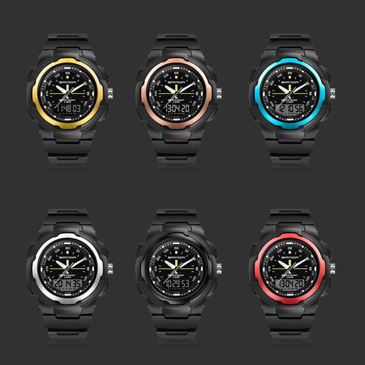 Sanda 3004 Electronic Watch Movement Men Watch Outdoor Sports Luminous Waterproof Multi-Function Watch