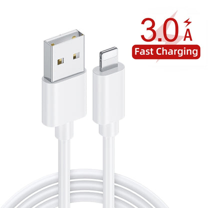 YSY-310QC18W QC3.0 Dual Port USB Car Charger + 3A USB to 8 Pin Data Cable, Cable Length: 1m, YSY-310QC18W with 8 Pin Cable, with 8 Pin Cable