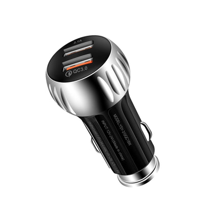 YSY-310QC18W QC3.0 Dual Port USB Car Charger + 3A USB to USB-C / Type-C Data Cable, Cable Length: 1m, YSY-310QC18W with Type-C Cable, with USB-C / Type-C Cable