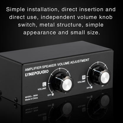 B050  Passive Speaker Volume Adjustment Controller,  Left And Right Channel Independent Volume Adjustment, 150W Per Channel, B050