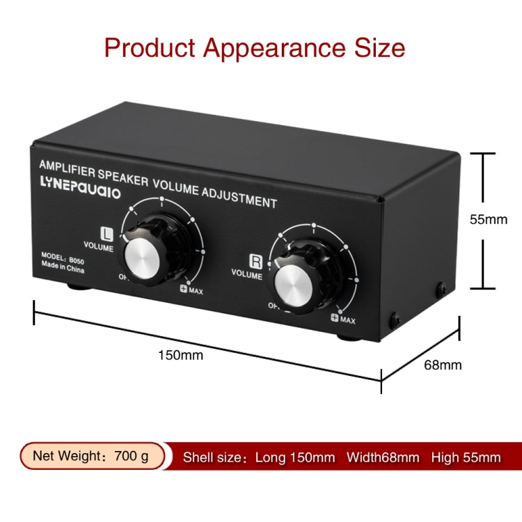 B050  Passive Speaker Volume Adjustment Controller,  Left And Right Channel Independent Volume Adjustment, 150W Per Channel, B050