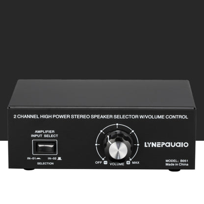 B051 2 Input And 1 Output Power Amplifier And Speaker Selection Switcher Output With Volume Adjustment 2 Power Amplifiers Audio Switcher Switch Distribution Comparator, B051