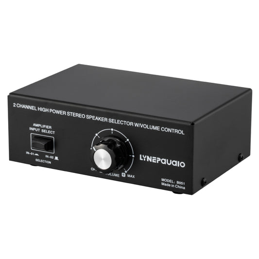 B051 2 Input And 1 Output Power Amplifier And Speaker Selection Switcher Output With Volume Adjustment 2 Power Amplifiers Audio Switcher Switch Distribution Comparator, B051