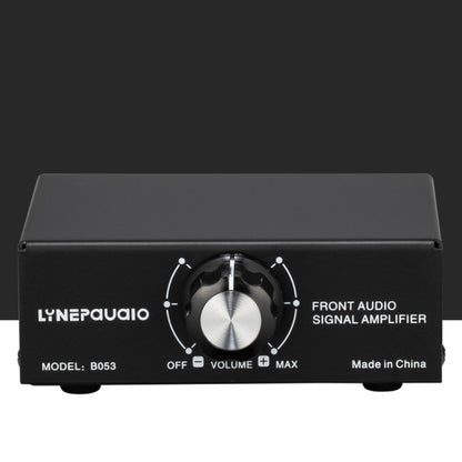 B053 Front Stereo Sound Amplifier Headphone Speaker Amplifier Booster with Volume Adjustment, 2-Way Mixer, USB 5V Power Supply, US Plug, B053