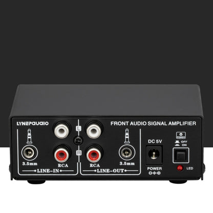 B053 Front Stereo Sound Amplifier Headphone Speaker Amplifier Booster with Volume Adjustment, 2-Way Mixer, USB 5V Power Supply, US Plug, B053