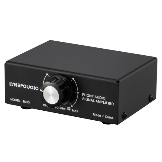 B053 Front Stereo Sound Amplifier Headphone Speaker Amplifier Booster with Volume Adjustment, 2-Way Mixer, USB 5V Power Supply, US Plug, B053