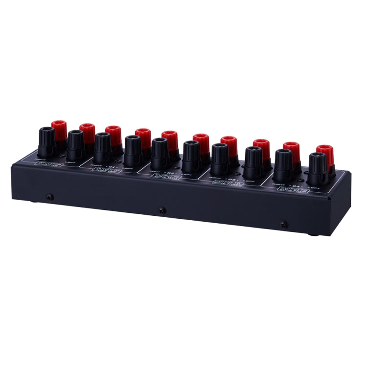 1 In And 4 Out Amplifier Sound Speaker Distributor, 4-Area Sound Source, Signal Distribution Panel, Single Audio Input, 300W Per Channel, B030