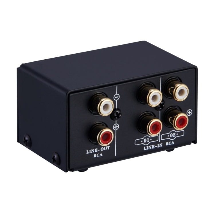 B101 2 In 1 Out (1 In 2 Out) Audio Source Signal Selection Switcher Computer Speaker  RCA Lossless Audio Source Switcher, B101