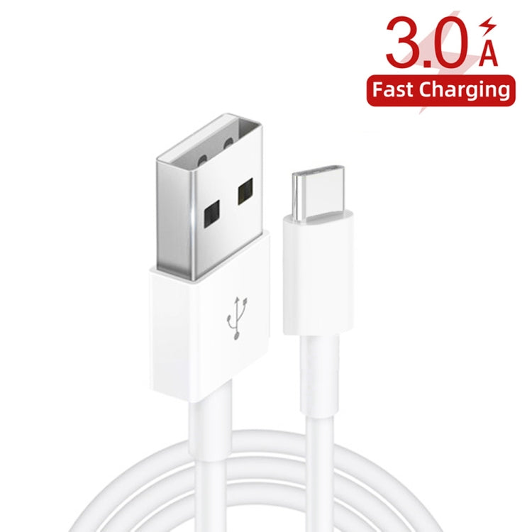 YSY-349 QC3.0 Dual Port USB Car Charger + 3A USB to USB-C / Type-C Data Cable, Length: 1m, with USB-C / Type-C Cable