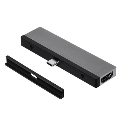 6 in 1 Type-C to HDMI/PD/USB3.0/Audio/SD&TF Card Reader HUB Converter for iPad Pro, 6 in 1