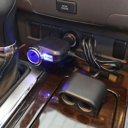 Car Sockets Car Cigarette Lighter Adapter Splitter Set 2 USB Car Charger 12V / 24V Car Styling Accessories Interior Parts, 1526