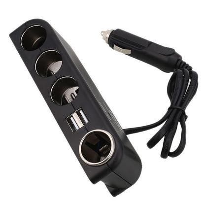 Car Charger Vehicle Auto Splitter Car Cigarette Lighter Socket & Dual USB Ports Socket Adapter, 4 Socket