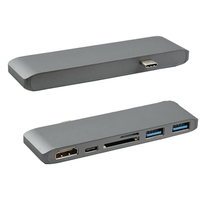 WS-15 6 in 1 Type-C to HDMI + USB 3.0 x 2 + SD + TF + PD HUB Converter