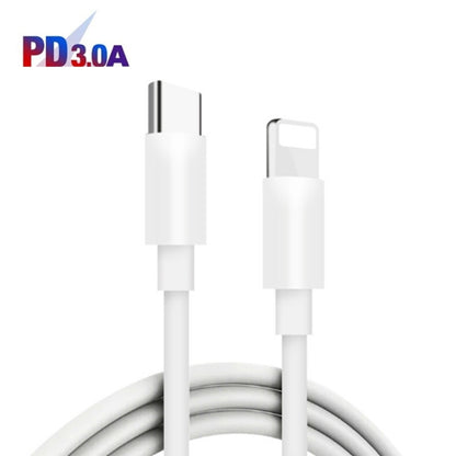 P21 PD 20W USB-C / Type-C + QC3.0 18W USB Fast Car Charger with USB-C / Type-C to 8 Pin Data Cable Set, USB-C / Type-C to 8 Pin