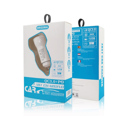P21 PD 20W USB-C / Type-C + QC3.0 18W USB Fast Car Charger with USB-C / Type-C to 8 Pin Data Cable Set, USB-C / Type-C to 8 Pin