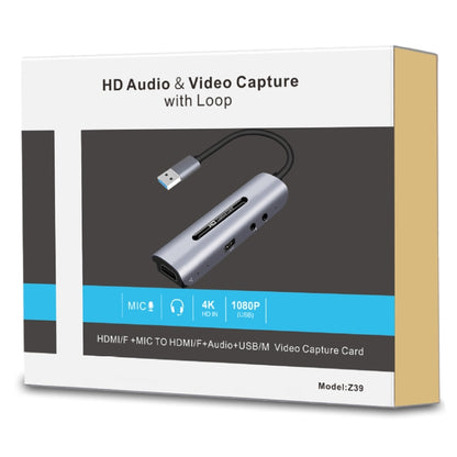 Z39 HDMI / F + Microphone HDMI / F + Audio + USB 4K Capture Card, Support Windows Android Linux and MacOS Etc, Z39