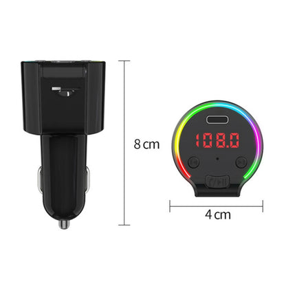 G61 FM Transmitter Music MP3 Player QC3.0 Type-C Quick Charge Support 5.0 Hands-free Car Kit, G61