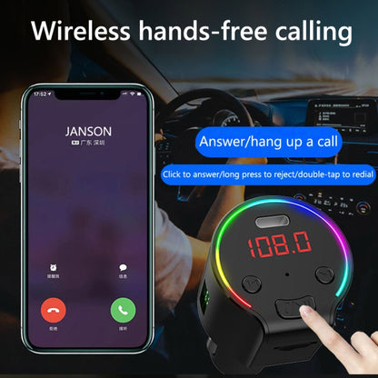 G61 FM Transmitter Music MP3 Player QC3.0 Type-C Quick Charge Support 5.0 Hands-free Car Kit, G61