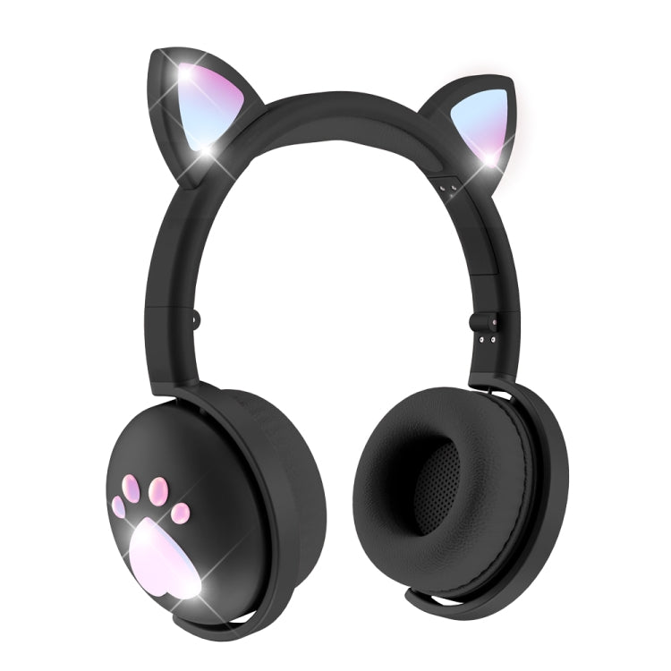 BK9 HiFi 7.1 Surrond Sound Cat Claw Luminous Cat Ear Bluetooth Gaming Headset with Mic