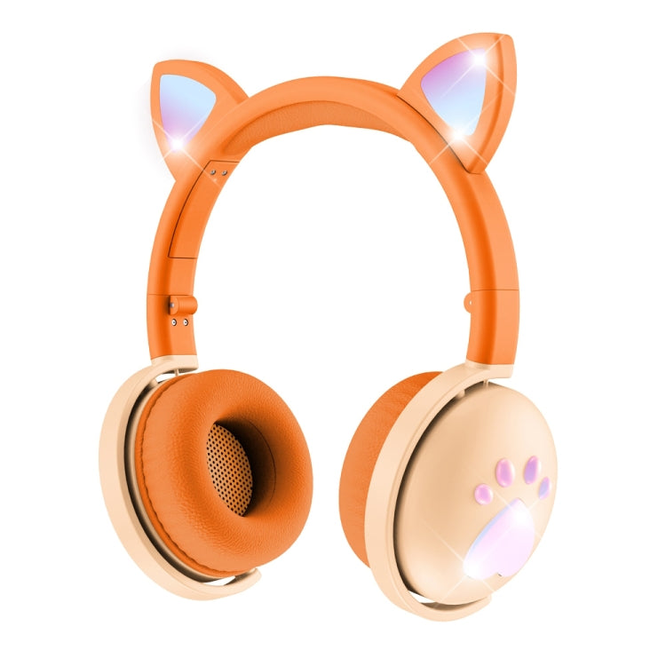 BK9 HiFi 7.1 Surrond Sound Cat Claw Luminous Cat Ear Bluetooth Gaming Headset with Mic