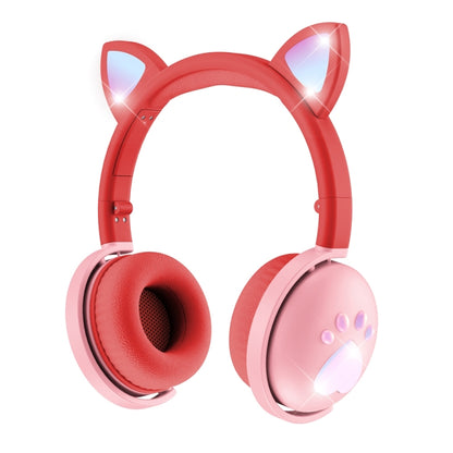BK9 HiFi 7.1 Surrond Sound Cat Claw Luminous Cat Ear Bluetooth Gaming Headset with Mic